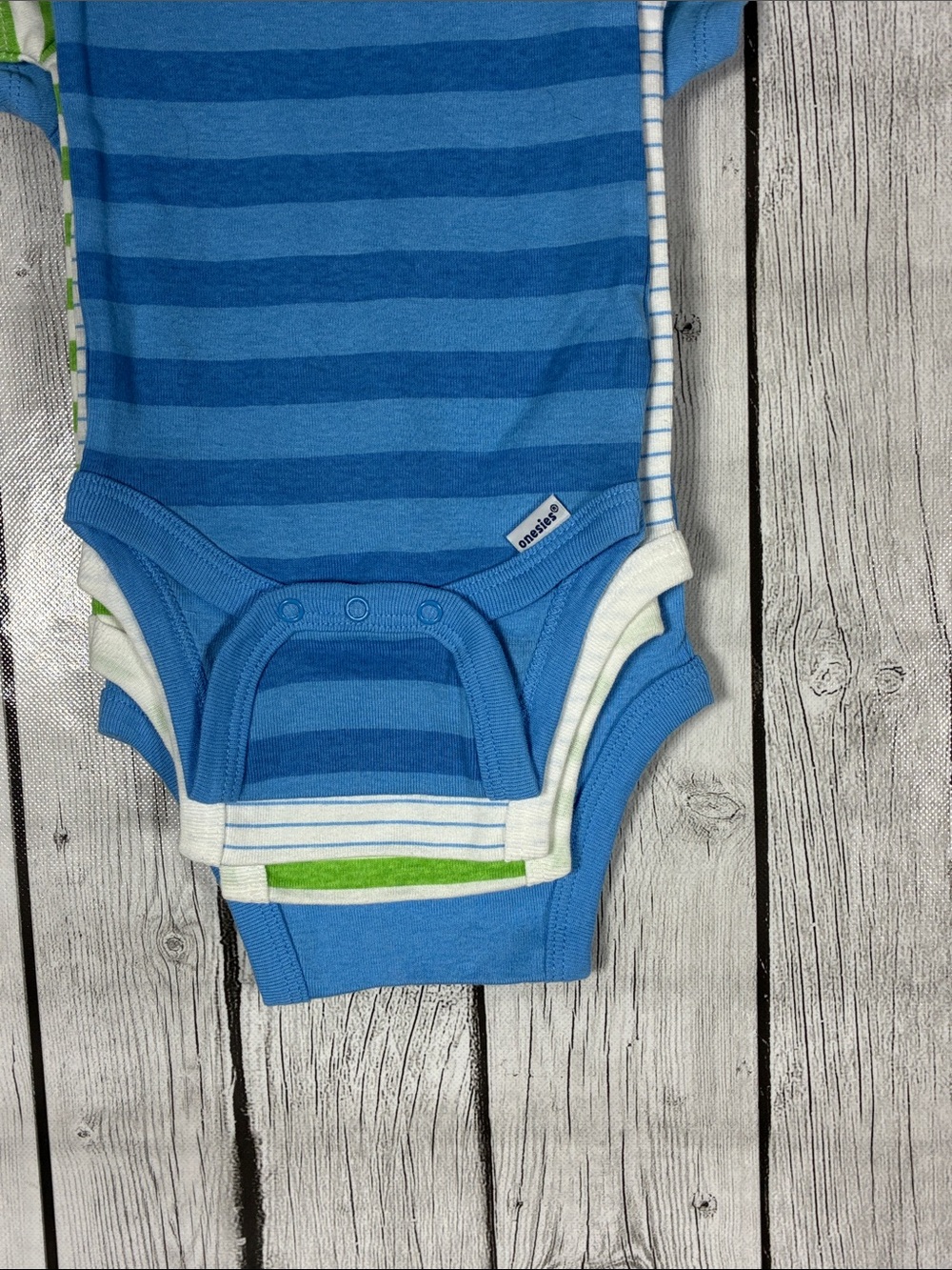 Gerber Blue and Green "Seriously Cute" Infant One-Piece Bodysuit Set - Picture 9 of 10
